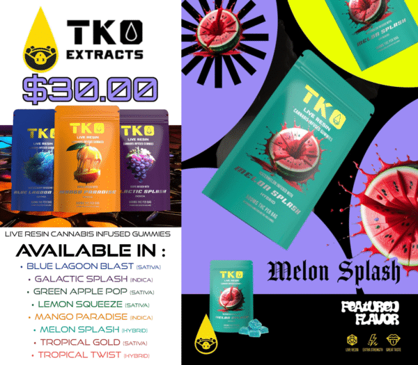 TKO Live Resin Infused Gummies 500mg