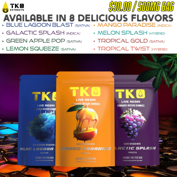 TKO Live Resin Infused Gummies 500mg - Image 4